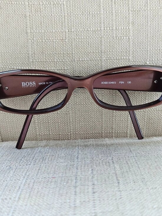 Boss Hugo Boss Eyeglasses Frame 0046/U PSN Eyewear Brown Tone Made in Italy main image 4
